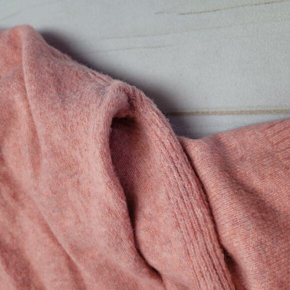 J. Crew supersoft yarn alpaca pink knit sweater V neck merino wool - Picture 7 of 11